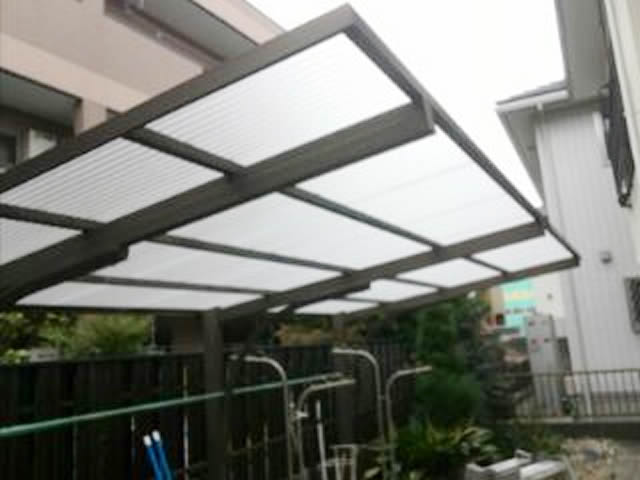 名古屋市西区　カーポート屋根　張り替え工事