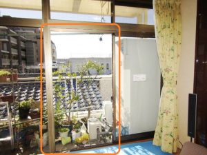 名古屋市 昭和区　 掃出し窓　カバー工法