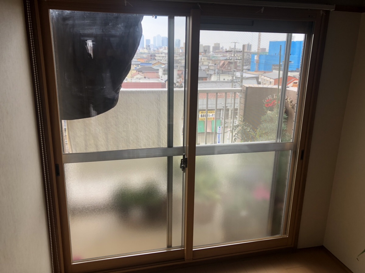 名古屋市西区　防音対策窓リフォーム　LIXIL内窓インプラス+ペアガラス