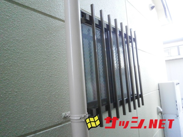 １階窓の防犯対策　アルミ面格工事　名古屋市西区