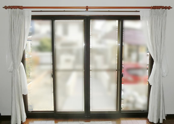 LIXIL（トステム製）内窓インプラス　引違い窓２枚建　単板ガラス透明５ミリ　色：ショコラーデＧ