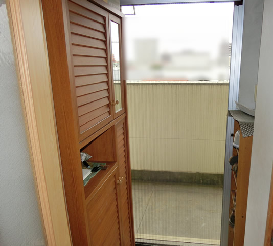 マンション玄関ドア LIXIL（トステム製）しまえるんですα 名古屋市昭和区